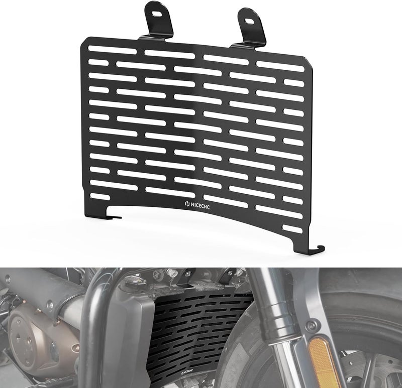 NICECNC Black Radiator Protection Grille Radiator Shield Compatible with Harley Sportster S RH1250S 2021-2024 - Image 1
